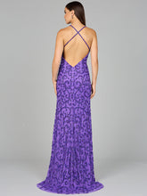 Load image into Gallery viewer, Sultry Beaded Gown with Slit