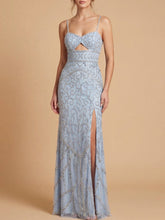 Load image into Gallery viewer, Embellished Gown with Slit And Low Back