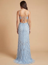 Load image into Gallery viewer, Embellished Gown with Slit And Low Back