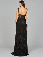 Load image into Gallery viewer, Elegant Corset Gown with Slit
