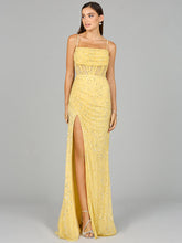 Load image into Gallery viewer, Elegant Corset Gown with Slit