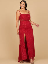 Load image into Gallery viewer, Elegant Corset Gown with Slit