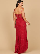 Load image into Gallery viewer, Elegant Corset Gown with Slit