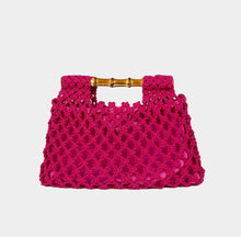 Load image into Gallery viewer, Hollow-out Bamboo-Section Handle Handwoven Small Square Bag