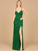 Load image into Gallery viewer, Body Con V-Neck Beaded Gown