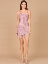 Load image into Gallery viewer, Asymmetrical Cocktail Fringe Dress