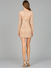 Load image into Gallery viewer, Long Sleeve V-Neck Cocktail Dress