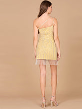 Load image into Gallery viewer, One Shoulder Fringe Short Dress