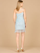 Load image into Gallery viewer, One Shoulder Fringe Short Dress
