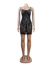 Load image into Gallery viewer, Sexy Slim Fit Rhinestone Tassel Dress