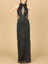 Load image into Gallery viewer, Carrie Fringe Beaded Dress  - OUTLET