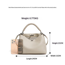 Load image into Gallery viewer, Premium Genuine Leather Crossbody Bag - Motorcycle Style Large Capacity Shoulder Bag for Women