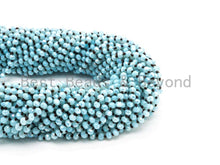 Load image into Gallery viewer, 60/36 EXTRA Long Hand Knotted Mint Color Crystal Necklace, Double Wrap Necklace, Mint 2x4mm/5x8mm Rondelle Faceted Crystal Beads,SKU#D24