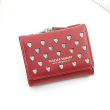Load image into Gallery viewer, Three-Fold Wallet with Hollowed-Out Heart Design