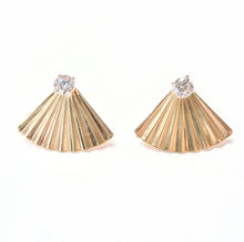 Load image into Gallery viewer, Secret Fan Ear Jacket stud earrings