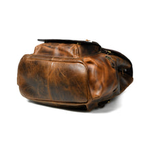 Load image into Gallery viewer, Vortex Leather Backpack: Burnt Brown