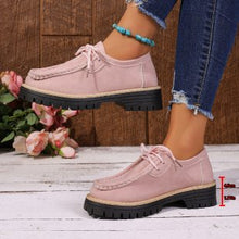 Load image into Gallery viewer, Women's Lace-Up British Striped Loafers | Cow Suede Leather Shoes