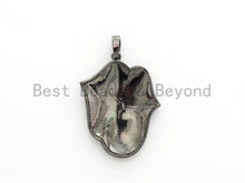 Load image into Gallery viewer, NEW Enamel Colorful Mick Jagger Rolling Tongue Pendant,CZ Micro Pave Tongue pendant,Enamel pendant,Enamel Jewelry,34x43mm,sku#F576C