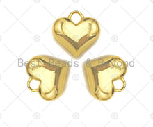 Load image into Gallery viewer, Plain Gold Puffy Heart Shape Charm/Pendant, Heart Shape Charm, SKU#Y325