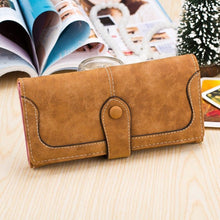 Load image into Gallery viewer, Premium Matte Long Wallet for Women - Large Capacity PU Leather Flap Closure