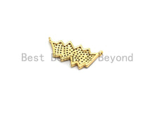 Load image into Gallery viewer, CZ Micro Pave Cobalt/Fuchsia/Green/Black LOVE Pendant/Connector, CZ Pave Pendant, Gold plated, 12x25mm ,sku#F654