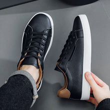 Load image into Gallery viewer, Men's Low-Top Patchwork Sneakers - Casual Lace-Up Athletic Shoes with Flat Heel