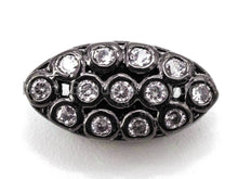 Load image into Gallery viewer, CZ Micro Pave Oval Beads with Clear Crystal for Bracelet/Necklace, Cubic Zirconia Spacer Beads, CZ Pave Charms, 7x13x5mm,sku#G280