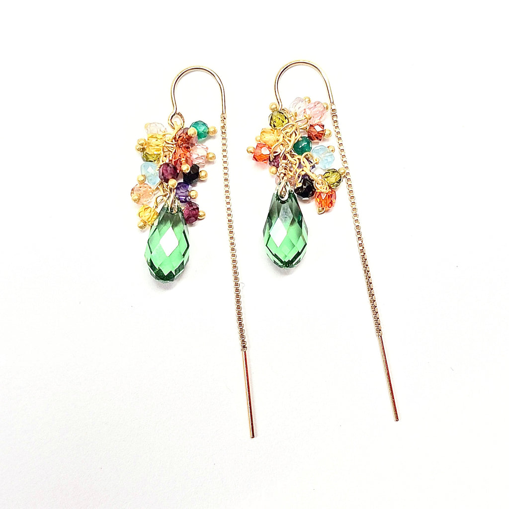 Crystal Droplet Festival Threader earrings