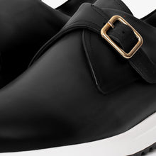 Load image into Gallery viewer, The Luxe Black Buffalo Leather Women Sneaker