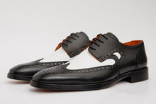 Load image into Gallery viewer, The Neiva Black &amp; White Wingtip Semi Brogue Derby Men Shoe