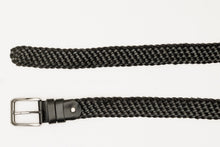 Load image into Gallery viewer, The Mclean Woven Black Leather Belt