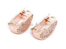 Load image into Gallery viewer, CZ Micro Pave Pendant Enhancer Bail, Gold, Silver Rhodium Plated, Fine Jewelry Bail,Pave Clasp, Pave Pendant Lock, Pendant Bail, sku#J9