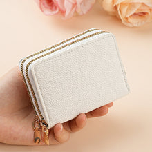 Load image into Gallery viewer, Women's PU Leather Clutch Wallet – Dual Zipper &amp; Multiple Card Slots