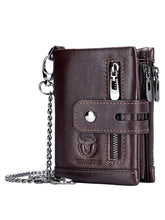 Load image into Gallery viewer, Retro Genuine Leather Bifold Wallet with Dual Zippers | Coin &amp; Card Organizer