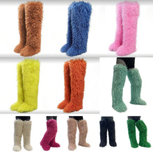 Load image into Gallery viewer, Women's 72cm Thigh-High Boots – Faux Wool Over-the-Knee Slip-On Winter Boots