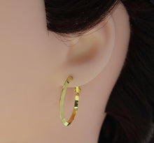 Load image into Gallery viewer, Gold Round Ring Huggie Hoop Earrings, Sku#B194