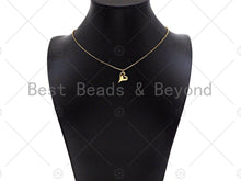 Load image into Gallery viewer, 18K Dainty Gold Peach Heart Pendant/Charm,Gold Medallion Charm, Necklace Bracelet Charm Pendant,11x15mm, Sku#LK243