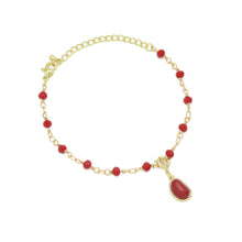 Load image into Gallery viewer, Red Beads Chain with Red Bean Adjustable Bracelet, Sku#A365