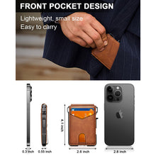 Load image into Gallery viewer, Carbon Fiber Slim Folding Cardholder Wallet for Men – Minimalist PU Leather Bifold