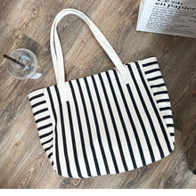 Load image into Gallery viewer, Striped Canvas Bag For Women  Single-shoulder  Large Capacity  For Students