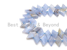 Load image into Gallery viewer, High Quality Natural Blue Chalcedony Horse Eye Shape Beads, Natural Chalcedony beads, 16x30mm, sku#U669