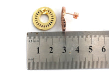 Load image into Gallery viewer, Micro Pave  Rainbow CZ Circle Earring,J89