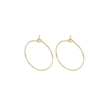 Load image into Gallery viewer, Thin Gold Round Hoop Earrings, Sku#LX389C