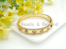 Load image into Gallery viewer, Micro Pave Star Bangle Bracelet, Sku#X156