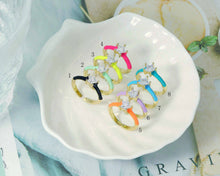 Load image into Gallery viewer, CZ Enamel Star Adjustable Ring, Sku#X296