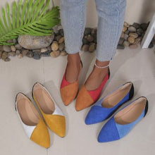 Load image into Gallery viewer, Women's Pointed-Toe Slip-On Flat Shoes | Breathable Fabric Everyday Flats