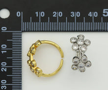 Load image into Gallery viewer, CZ Flower Adjustable Ring, Sku#B184