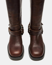 Load image into Gallery viewer, Women's Round Toe Buckle High-Top Boots – Chunky Heel Mid-Calf PU Leather Boots