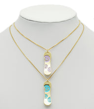 Load image into Gallery viewer, Enamel Smiley Face on Skateboard Pendant, Sku#F1466