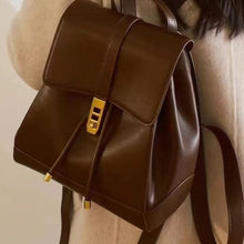 Load image into Gallery viewer, Women's Large Capacity PU Leather Backpack &amp; Shoulder Bag – Everyday Carry | Brown &amp; Black